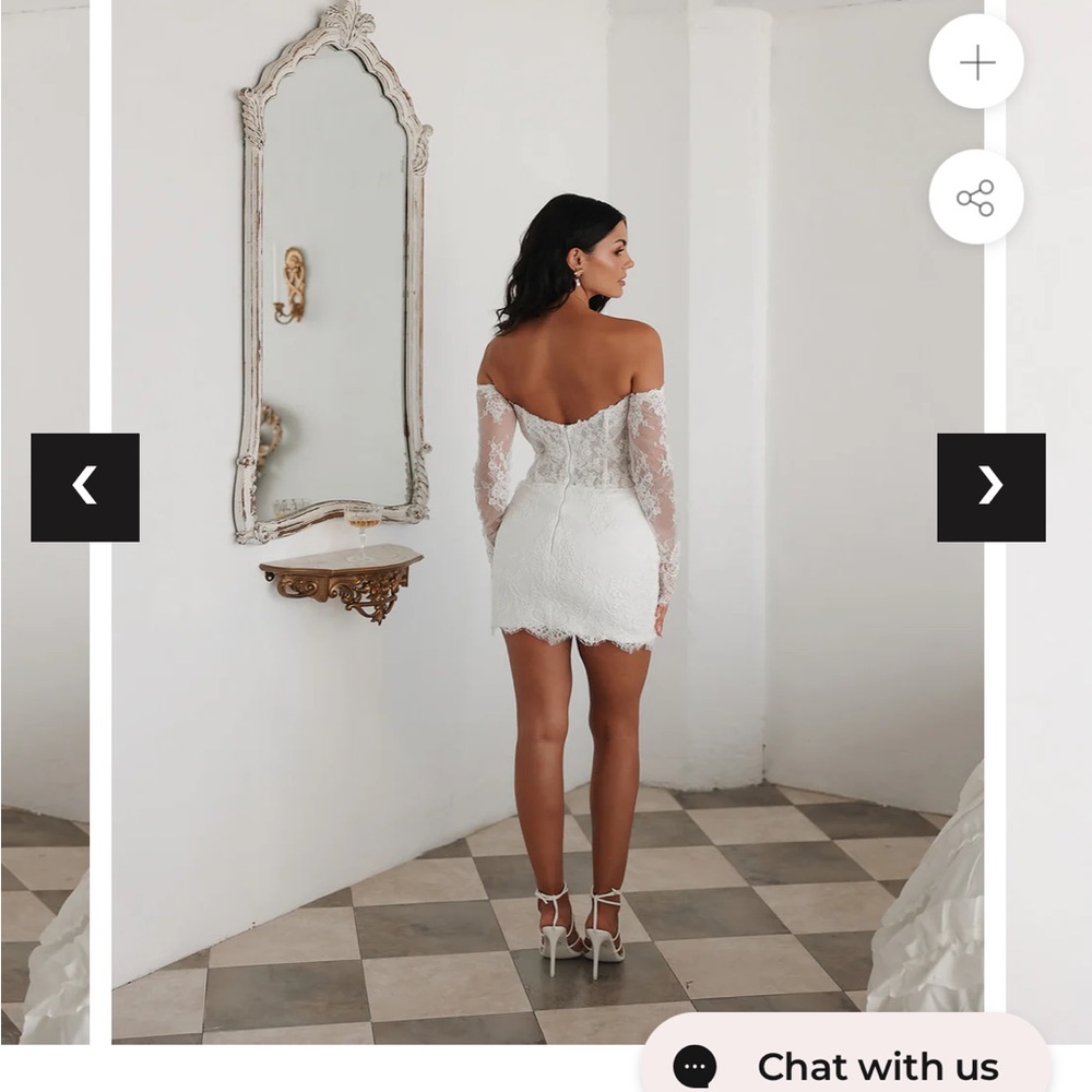 UNTAMED PETALS BY AMANDA JUDGE White Lace Backless Dress Madeleine